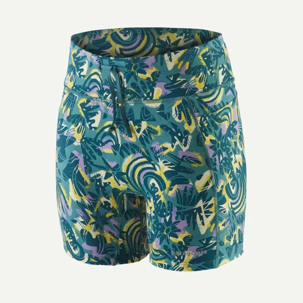 Patagonia W’s Endless Run Shorts – 6 in. Wild Botanist: Wetland Blue