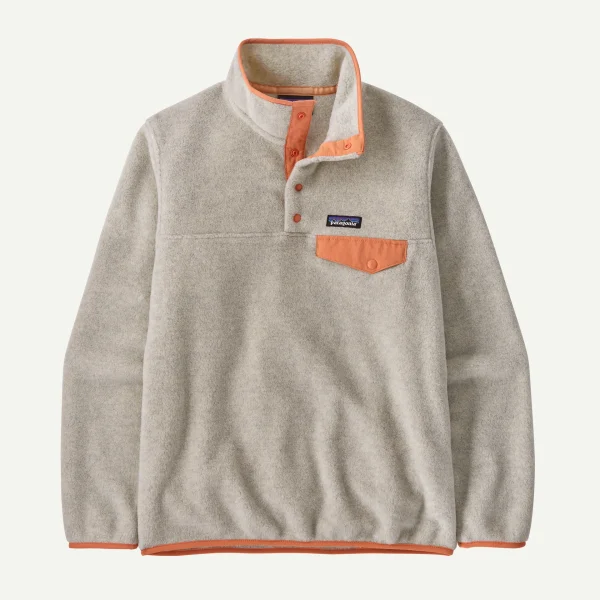 Patagonia W’s LW Synch Snap-T P/O Oatmeal Heather w/Heirloom Peach